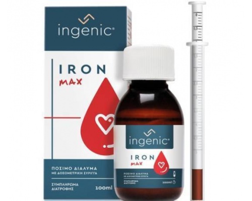 Ingenic Iron Max Πόσιμο Διάλυμα Σιδήρου, 100ml