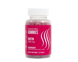 Nature's Plus Gummies Biotin 5000mcg Raspberry Συμπλήρωμα Διατροφής για Υγιή Μαλλιά, Νύχια & Δέρμα, 60 ζελεδάκια Nature's Plus Gummies Biotin 5000mcg Raspberry Συμπλήρωμα Διατροφής για Υγιή Μαλλιά, Νύχια & Δέρμα, 60 ζελεδάκια