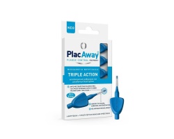 Plac Away Triple Action Μεσοδόντια Βουρτσάκια 0,6mm Μπλε, 6τμχ Plac Away Triple Action Μεσοδόντια Βουρτσάκια 0,6mm Μπλε, 6τμχ