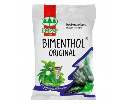 Kaiser Bimenthol 60g, Καραμέλες για τον ερεθισμένο λαιμό & τον βήχα, με Μέντα & Ευκάλυπτο Kaiser Bimenthol 60g, Καραμέλες για τον ερεθισμένο λαιμό & τον βήχα, με Μέντα & Ευκάλυπτο
