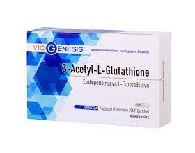 VIOGENESIS  S-Acetyl-L-Glutathione αμινοξέα με ισχυρή αντιοξειδωτική δράση 60 caps