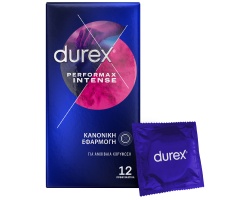 Durex Performax Intense Προφυλακτικά με Επιβραδυντικό Τζελ, 12τμχ  Durex Performax Intense Προφυλακτικά με Επιβραδυντικό Τζελ, 12τμχ