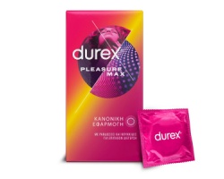 Durex Pleasure Max Προφυλακτικά με Κουκκίδες & Ραβδώσεις, 6τμχ Durex Pleasure Max Προφυλακτικά με Κουκκίδες & Ραβδώσεις, 6τμχ