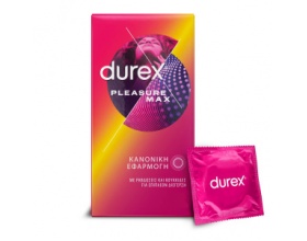 Durex Pleasure Max Προφυλακτικά με Κουκκίδες & Ραβδώσεις, 6τμχ