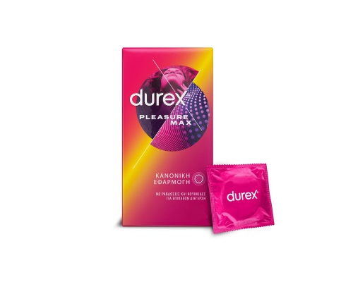 Durex Pleasure Max Προφυλακτικά με Κουκκίδες & Ραβδώσεις, 6τμχ Durex Pleasure Max Προφυλακτικά με Κουκκίδες & Ραβδώσεις, 6τμχ