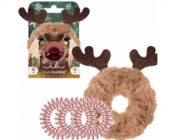 Invisibobble Red Nose Reindeer Holiday Set Λαστιχάκια Μαλλιών, 4τμχ 
