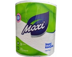 Maxi Χαρτί Κουζίνας 3 Φύλλων, 600gr Maxi Χαρτί Κουζίνας 3 Φύλλων, 600gr