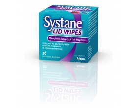 Systane Salviette Lid Wipes Μαντηλάκια για την αφαίρεση του μακιγιάζ των ματιών & για τον καθημερινό καθαρισμό των βλεφάρων 30τμχ  