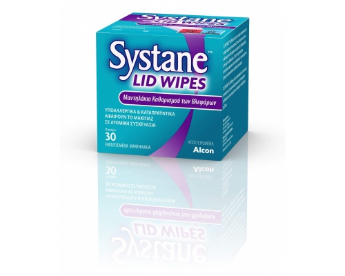 Systane Salviette Lid Wipes Μαντηλάκια για την αφαίρεση του μακιγιάζ των ματιών & για τον καθημερινό καθαρισμό των βλεφάρων 30τμχ   Systane Salviette Lid Wipes Μαντηλάκια για την αφαίρεση του μακιγιάζ των ματιών & για τον καθημερινό καθαρισμό των βλεφάρων 30τμχ