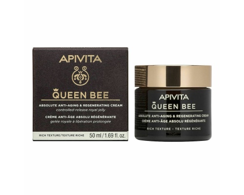Apivita Queen Bee Absolute Anti-Aging & Regenerating Cream Κρέμα Απόλυτης Αντιγήρανσης & Αναγέννησης Πλούσιας Υφής, 50ml Apivita Queen Bee Absolute Anti-Aging & Regenerating Cream Κρέμα Απόλυτης Αντιγήρανσης & Αναγέννησης Πλούσιας Υφής, 50ml