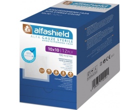 Alfashield Alfa Gauze Sterile Αποστειρωμένες Γάζες 10x10 12ply, 100τμχ