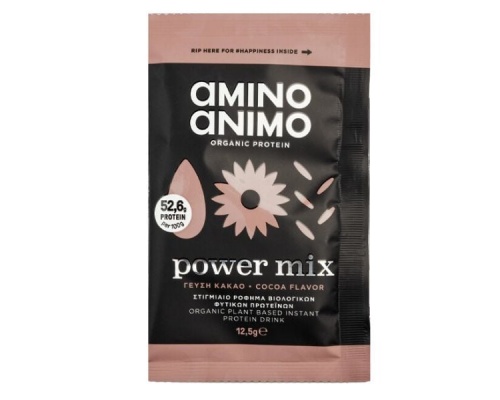 Amino Animo Power Mix Cocoa Flavor Πρωτεΐνη με Γεύση Κακάο, 12.5gr Amino Animo Power Mix Cocoa Flavor Πρωτεΐνη με Γεύση Κακάο, 12.5gr