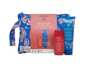 Apivita Bee Sun Safe Promo Pack Αντηλιακή Κρέμα Προσώπου SPF50, 50ml & Δροσιστική & Καταπραϋντική Κρέμα-Τζελ για Πρόσωπο & Σώμα,100ml