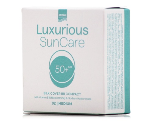 Intermed Luxurious SunCare Silk Cover BB Compact SPF50+ 02 Medium Αντηλιακή Πούδρα Προσώπου, 12gr Intermed Luxurious SunCare Silk Cover BB Compact SPF50+ 02 Medium Αντηλιακή Πούδρα Προσώπου, 12gr