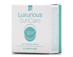 Intermed Luxurious SunCare Silk Cover BB Compact SPF50+ 03 Medium Dark Αντηλιακή Πούδρα Προσώπου, 12gr