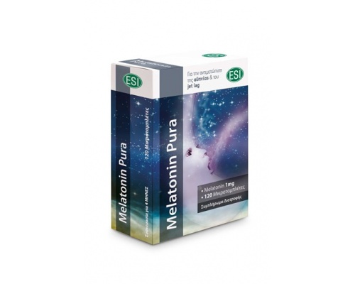 Melatonin Pura 1mg, Συμπλήρωμα διατροφής που βοηθά στη φυσιολογική διαδικασία του ύπνου 120 μικροταμπλέτες Melatonin Pura 1mg, Συμπλήρωμα διατροφής που βοηθά στη φυσιολογική διαδικασία του ύπνου 120 μικροταμπλέτες