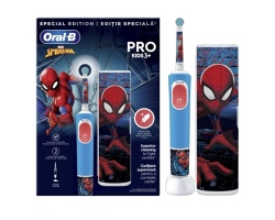 Oral-B Pro Kids3+ Spiderman Ηλεκτρική Οδοντόβουρτσα & ΔΩΡΟ Θήκη Ταξιδιού, 1τμχ Oral-B Pro Kids3+ Spiderman Ηλεκτρική Οδοντόβουρτσα & ΔΩΡΟ Θήκη Ταξιδιού, 1τμχ