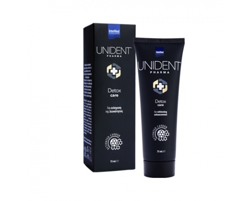 Intermed Unident Pharma Detox Care Λευκαντική Οδοντόκρεμα με Ενεργό Άνθρακα, 75ml Intermed Unident Pharma Detox Care Λευκαντική Οδοντόκρεμα με Ενεργό Άνθρακα, 75ml