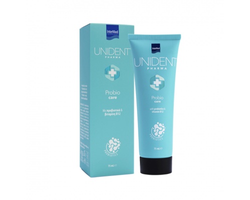 Intermed Unident Pharma Probio Care Οδοντόκρεμα με Προβιοτικά & Βιταμίνη Β12, 75ml