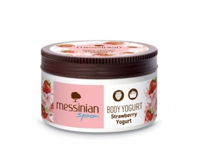 Messinian Spa Body Yogurt Strawberry Ενυδατικό Βούτυρο Σώματος με άρωμα Φράουλα, 250ml
