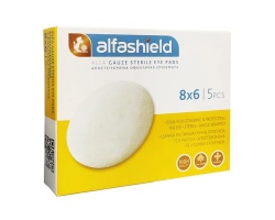 Alfashield Alfa Gauze Sterile Eye Pads Αποστειρωμένα Οφθαλμικά Επιθέματα 8x6cm, 5τμχ Alfashield Alfa Gauze Sterile Eye Pads Αποστειρωμένα Οφθαλμικά Επιθέματα 8x6cm, 5τμχ