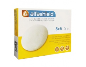 Alfashield Alfa Gauze Sterile Eye Pads Αποστειρωμένα Οφθαλμικά Επιθέματα 8x6cm, 5τμχ Alfashield Alfa Gauze Sterile Eye Pads Αποστειρωμένα Οφθαλμικά Επιθέματα 8x6cm, 5τμχ