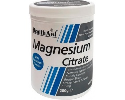 Health Aid Magnesium Citrate Powder Συμπλήρωμα Διατροφής με Μαγνήσιο, 200gr Health Aid Magnesium Citrate Powder Συμπλήρωμα Διατροφής με Μαγνήσιο, 200gr