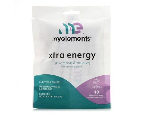 My Elements Xtra Energy Συμπλήρωμα Διατροφής για Ενέργεια & Τόνωση, 10 αναβράζουσες ταμπλέτες My Elements Xtra Energy Συμπλήρωμα Διατροφής για Ενέργεια & Τόνωση, 10 αναβράζουσες ταμπλέτες