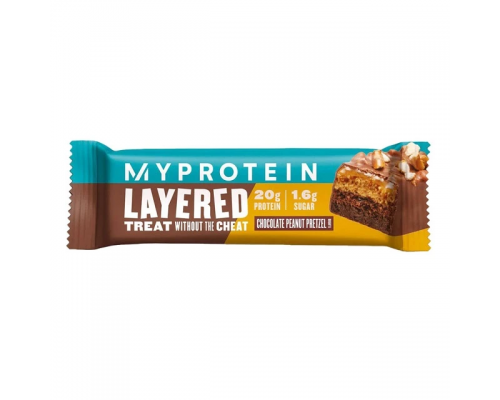 My Protein Layered Treat Without The Cheat Chocolate Peanut Pretzel Πρωτεϊνική Μπάρα με Γεύση Σοκολάτα-Φυστικοβούτυρο, 60gr My Protein Layered Treat Without The Cheat Chocolate Peanut Pretzel Πρωτεϊνική Μπάρα με Γεύση Σοκολάτα-Φυστικοβούτυρο, 60gr