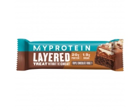 My Protein Layered Treat Without The Cheat Triple Chocolate Fudge Πρωτεϊνική Μπάρα με Γεύση Τριπλή Σοκολάτα, 60gr