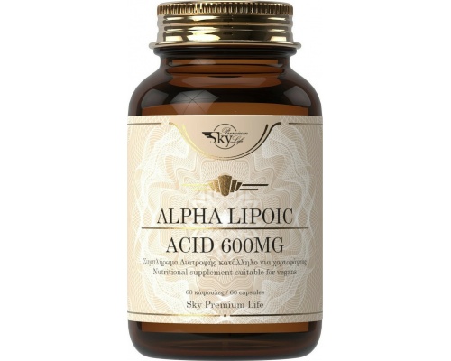 Sky Premium Life Alpha Lipoic Acid Συμπλήρωμα Διατροφής με Αντιοξειδωτική Δράση, 60 κάψουλες Sky Premium Life Alpha Lipoic Acid Συμπλήρωμα Διατροφής με Αντιοξειδωτική Δράση, 60 κάψουλες