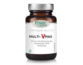 Power Of Nature Platinum Range Multi- VMax Συμπλήρωμα Διατροφής για Ενέργεια & το Ανοσοποιητικό, 30 κάψουλες
