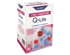Quest Cran Mannose Q-Life Συμπλήρωμα Διατροφής για το Ουροποιητικό Σύστημα, 15 φακελάκια 