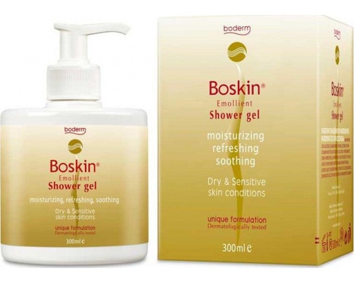 Boderm Boskin Emollient Shower Gel Αφρόλουτρο για την Ατοπική & με Δερματικά Προβλήματα Επιδερμίδα, 300ml Boderm Boskin Emollient Shower Gel Αφρόλουτρο για την Ατοπική & με Δερματικά Προβλήματα Επιδερμίδα, 300ml