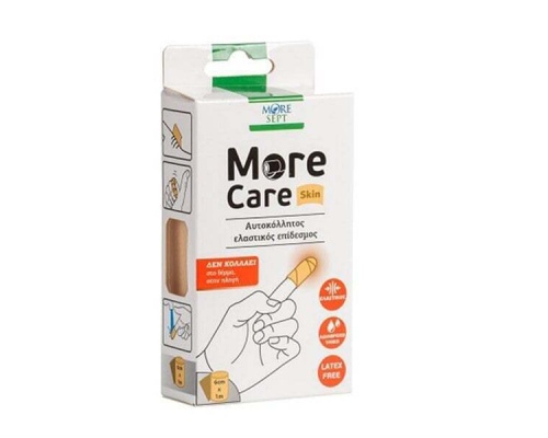Moresept More Care Skin Αυτοκόλλητος Ελαστικός Επίδεσμος 6cm x 1cm Μπεζ, 1τμχ Moresept More Care Skin Αυτοκόλλητος Ελαστικός Επίδεσμος 6cm x 1cm Μπεζ, 1τμχ