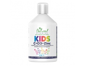Natural Vitamins Kids C+D3+Zinc Παιδικό Συμπλήρωμα Διατροφής για το Ανοσοποιητικό, 500ml Natural Vitamins Kids C+D3+Zinc Παιδικό Συμπλήρωμα Διατροφής για το Ανοσοποιητικό, 500ml