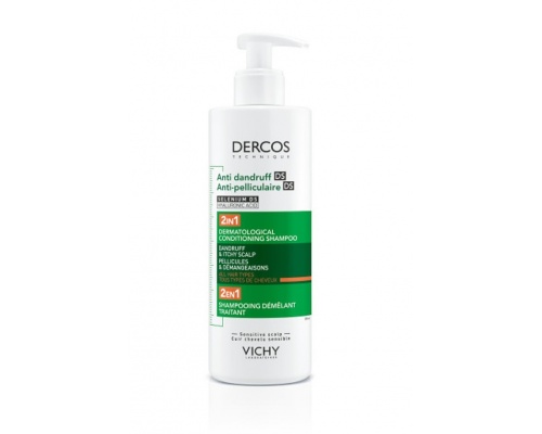 Vichy Dercos Anti Dandruff DS 2in1 Σαμπουάν & Μαλακτικό Κατά της Πιτυρίδας, 390ml Vichy Dercos Anti Dandruff DS 2in1 Σαμπουάν & Μαλακτικό Κατά της Πιτυρίδας, 390ml