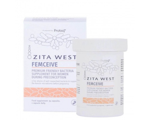 Zita West Femceive Συμπλήρωμα Βακτηριδίων για τη Γονιμότητα, 34 κάψουλες