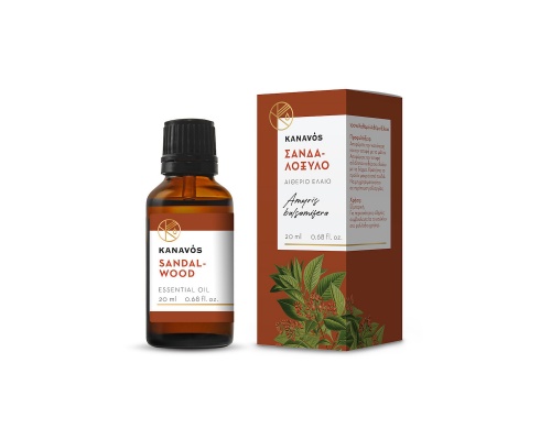 Kanavos Essential Oil Sandalwood Αιθέριο Έλαιο Σανδαλόξυλο, 20ml Kanavos Essential Oil Sandalwood Αιθέριο Έλαιο Σανδαλόξυλο, 20ml