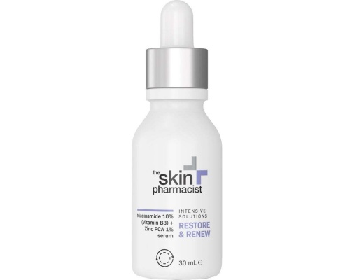 Intermed The Skin Pharmacist Restore & Renew Niacinamide 10% (Vitamin B3) + Zinc Pca 1% Serum Ορός Προσώπου για Ατέλειες & Λιπαρότητα, 30ml Intermed The Skin Pharmacist Restore & Renew Niacinamide 10% (Vitamin B3) + Zinc Pca 1% Serum Ορός Προσώπου για Ατέλειες & Λιπαρότητα, 30ml