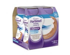 Nutricia Fortimel Protein 1.5 kcal Θρεπτικό Συμπλήρωμα Διατροφής Υψηλής Περιεκτικότητας σε Πρωτεϊνη με Γεύση Σοκολάτα, 4x200ml