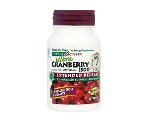 Nature's Plus Herbal Actives Ultra Cranberry 1500mg Συμπλήρωμα Διατροφής για το Ουροποιητικό, 30 ταμπλέτες Nature's Plus Herbal Actives Ultra Cranberry 1500mg Συμπλήρωμα Διατροφής για το Ουροποιητικό, 30 ταμπλέτες