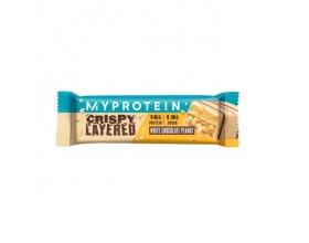 MyProtein Crispy Layered Bar White Chocolate Peanut Μπάρα Πρωτεΐνης με γεύση Λευκή Σοκολάτα-Φυστίκι, 58γρ.