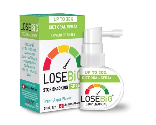Amhes Pharma Diet Oral Spray Losebig Σπρέι για Αδυνάτισμα με Γεύση Πράσινο Μήλο, 30ml Amhes Pharma Diet Oral Spray Losebig Σπρέι για Αδυνάτισμα με Γεύση Πράσινο Μήλο, 30ml
