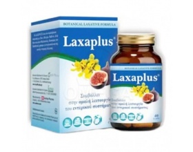 Health Plus Laxaplus Συμπλήρωμα Διατροφής για την Ομαλή Λειτουργία του Εντερικού Συστήματος, 40 κάψουλες