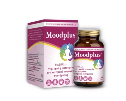Health Plus Moodplus Συμπλήρωμα Διατροφής για την Ομαλή Λειτουργία του Κεντρικού Νευρικού Συστήματος, 30 κάψουλες Health Plus Moodplus Συμπλήρωμα Διατροφής για την Ομαλή Λειτουργία του Κεντρικού Νευρικού Συστήματος, 30 κάψουλες