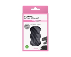 VICAN Konjac Body Sponge with Bamboo Charcoal Powder for Women Σφουγγάρι Σώματος για Γυναίκες, 1 τμχ VICAN Konjac Body Sponge with Bamboo Charcoal Powder for Women Σφουγγάρι Σώματος για Γυναίκες, 1 τμχ