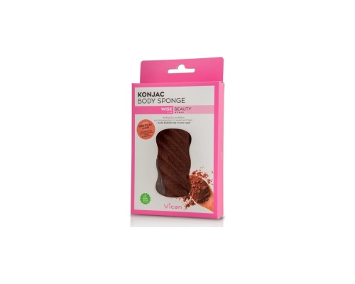Vican Wise Beauty Body Konjac Sponge Red Clay Powder Σφουγγάρι Καθαρισμού, 1 τμχ Vican Wise Beauty Body Konjac Sponge Red Clay Powder Σφουγγάρι Καθαρισμού, 1 τμχ