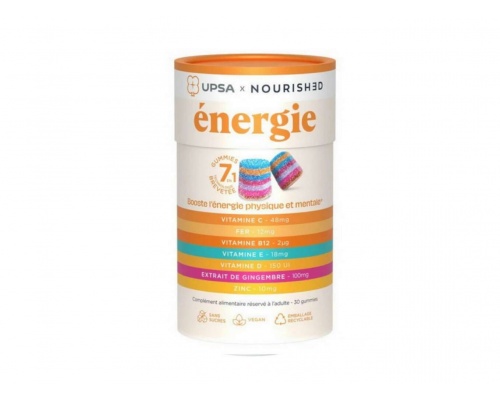 Upsa Nourished Energy, Συμπλήρωμα για τη Παραγωγή Ενέργειας & Μείωση της Κόπωσης, 30 Ζελεδάκια Upsa Nourished Energy, Συμπλήρωμα για τη Παραγωγή Ενέργειας & Μείωση της Κόπωσης, 30 Ζελεδάκια