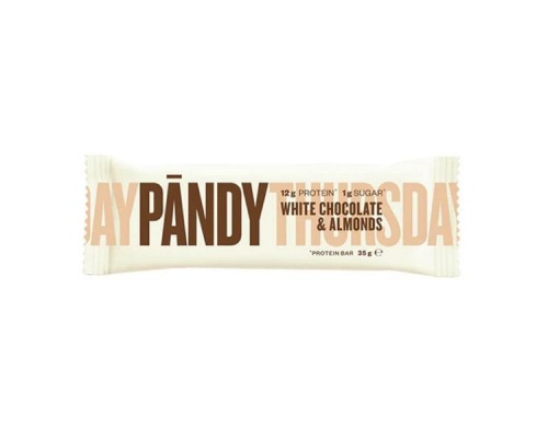 Pandy White Chocolate & Almonds Protein Bar Μπάρα Πρωτεΐνης με Λευκή Σοκολάτα & Αμύγδαλα, 35gr Pandy White Chocolate & Almonds Protein Bar Μπάρα Πρωτεΐνης με Λευκή Σοκολάτα & Αμύγδαλα, 35gr